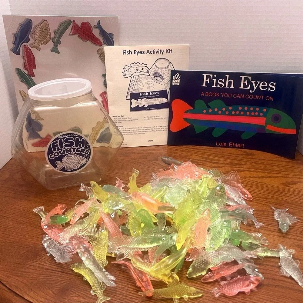 Vintage Lakeshore Fish Eyes Activity Kit LA677 Complete Lois Ehlert Math Center
